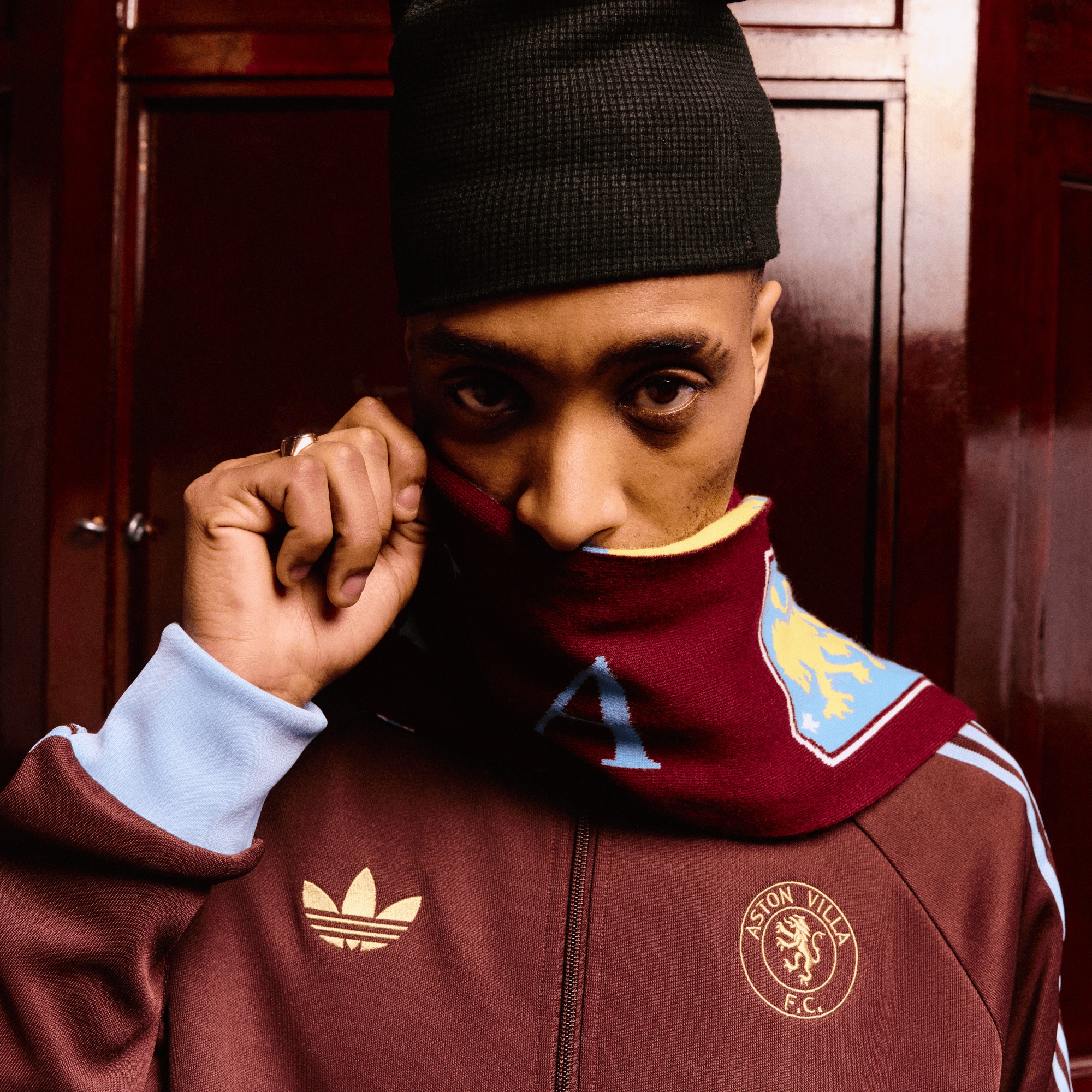 Aston Villa adidas Originals Track Top - Brown